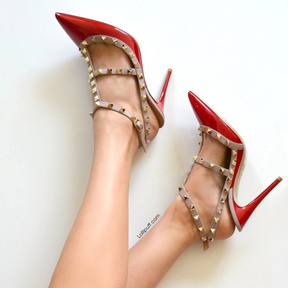Valentino Rockstud Sandals 37 1/2 - Picture 1 of 16